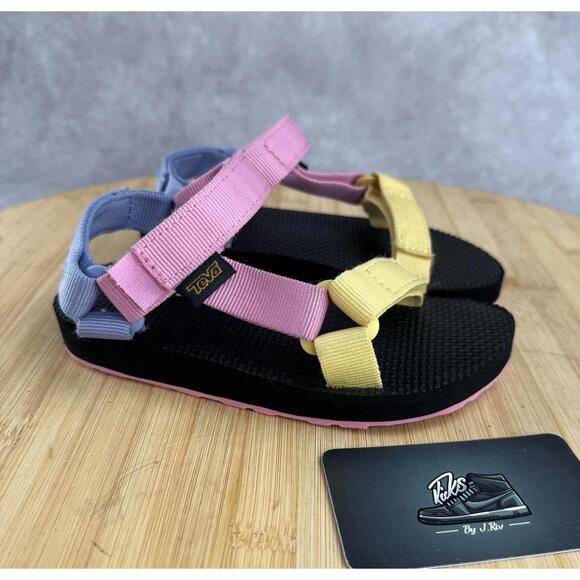 Teva Original Universal Sandals Multi Color Adjustable Kids Girls Sz 11 READ! - Picture 1 of 9
